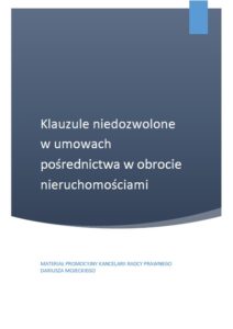 Klauzule niedozwolone w umowach pośrednictwa